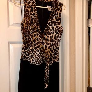 Cache leopard detail romper